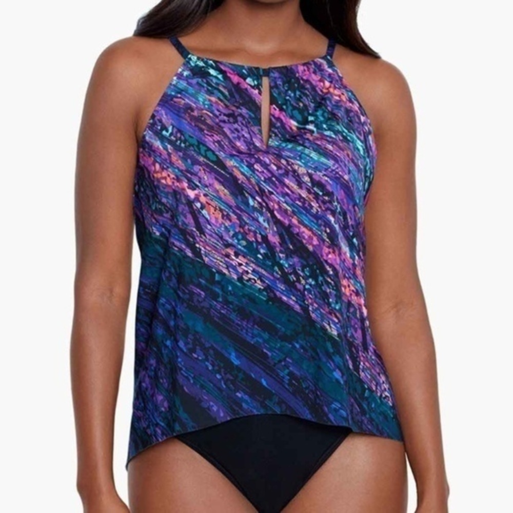 Miraclesuit. Mood Ring Peephole Tankini Top.